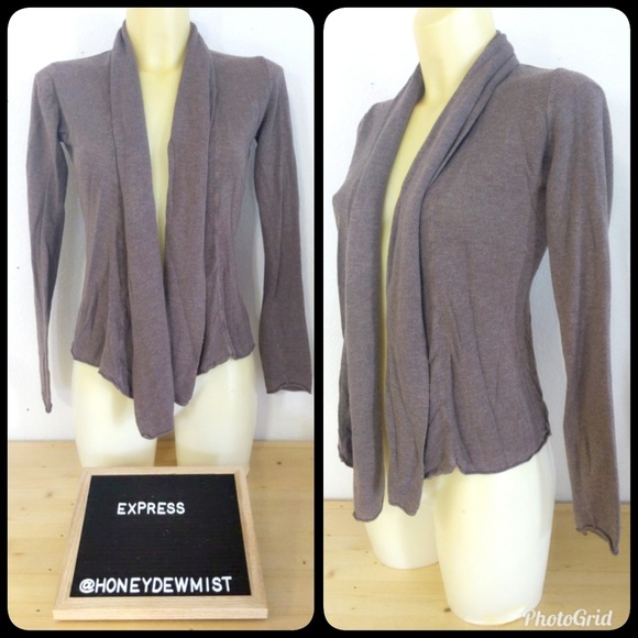 Express Sweaters - 🌹5/25🌹• Express • Brown Waterfall Cardigan